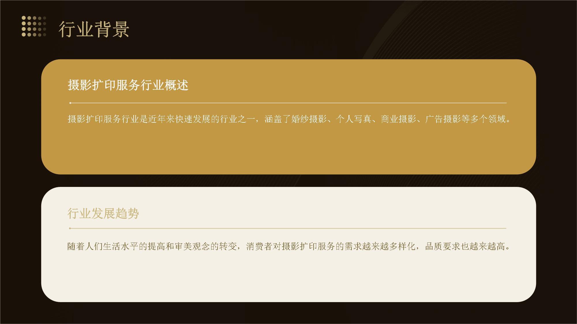 攝影擴印服務項目建議書